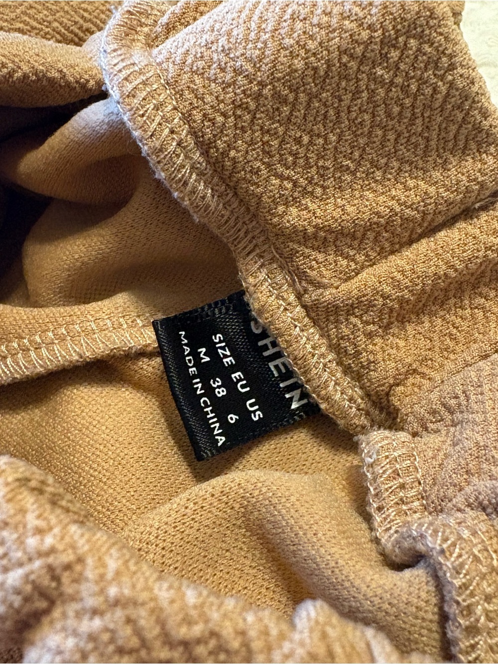 SHEIN Women’s Tan Brown Drawstring Jogger Sweatpants - Picture 3 of 3